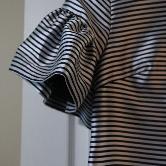 Banana Republic | Sliver & Navy Blue Striped Dress, Size 2 - Picture 6 of 9